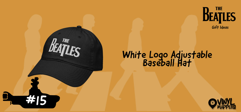 White Logo Adjustable Baseball Hat - Best Beatles-Themed Gifts for Any Occasion