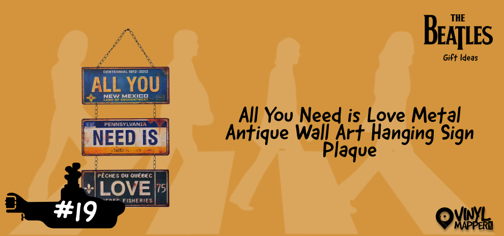 All You Need Is Love Metal Antique Wall Art Hanging Sign Plaque - Cool Beatles-Inspired Gift Ideas