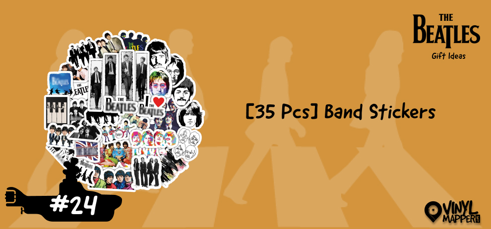 35-Piece Band Stickers - Best Beatles-Themed Gifts for Any Occasion