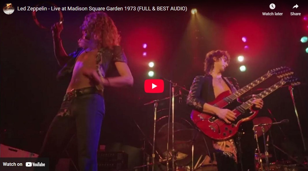 Led Zeppelin live at Madison Square Garden
