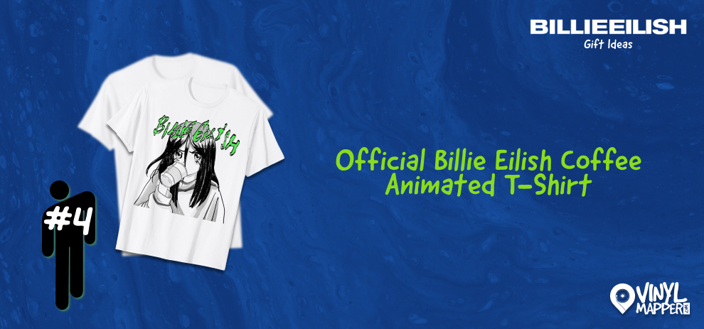 Top Gifts for Billie Eilish Fans Official Coffee Animated T-Shirt