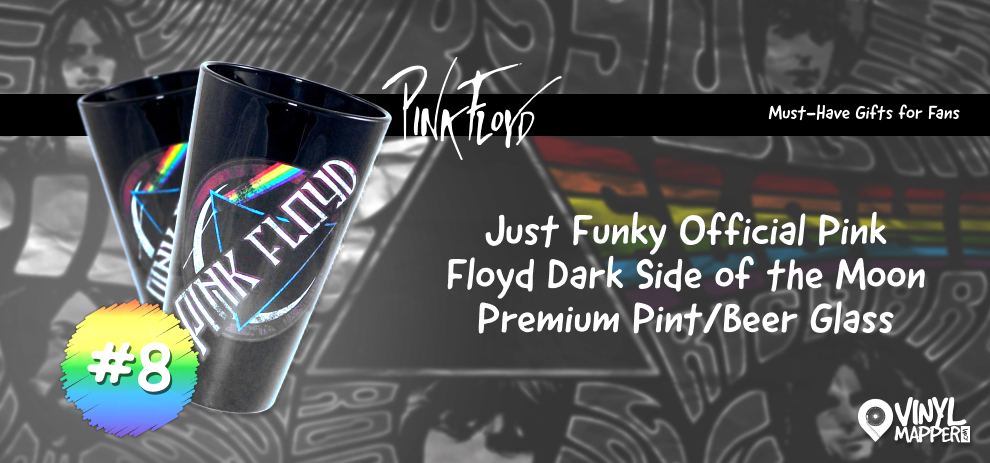 Must-Have Pink Floyd Merchandise - Just Funky Official Pink Floyd Dark Side of the Moon Premium Pint Beer Glass