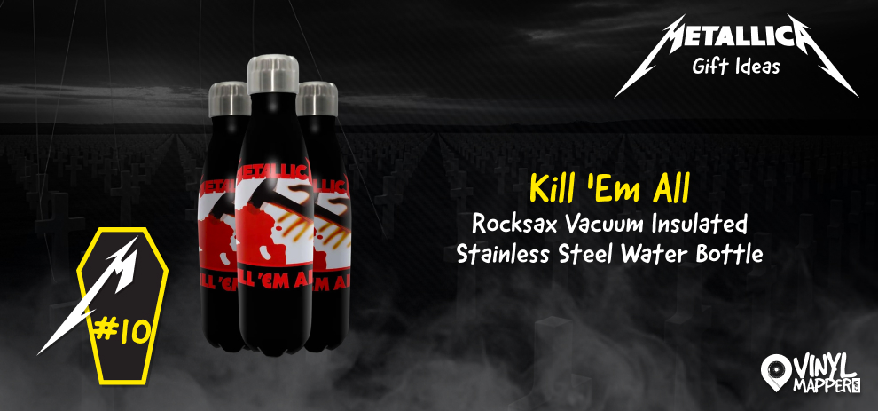 Metallica gift ideas - Kill ’Em All Vacuum Insulated Stainless Steel Water Bottle
