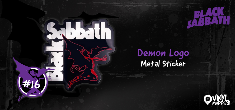 Black Sabbath Gift Ideas for Fans - Black Sabbath Demon Logo Metal Sticker