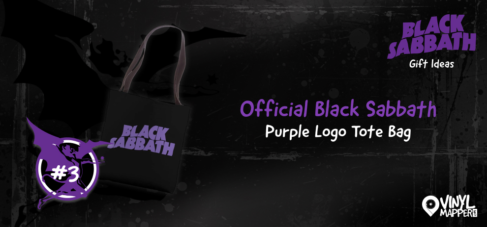 Top Black Sabbath Vinyl, Apparel, and More - Official Black Sabbath Purple Logo Tote Bag