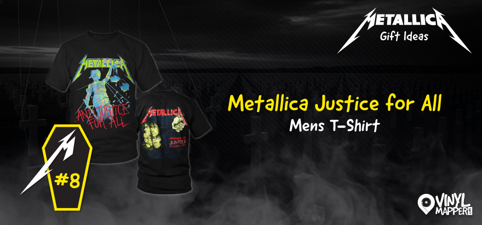 Best Metallica merchandise and gift ideas for fans - Metallica Men's Justice for All T-Shirt