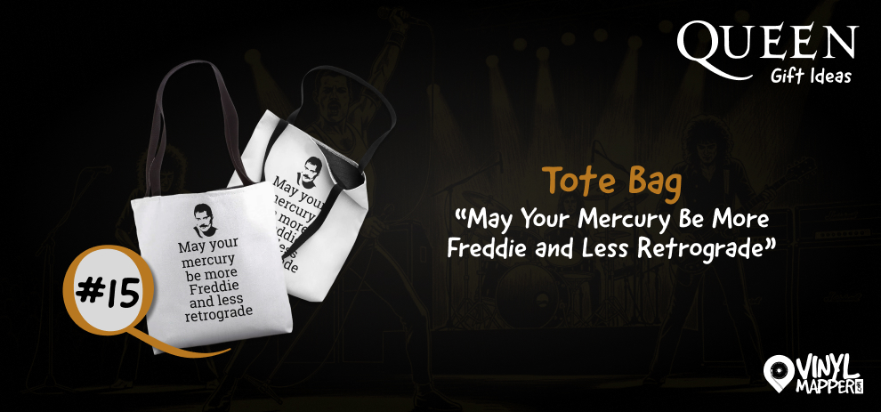 Funny Queen Band Gifts for the Ultimate Fan - May Your Mercury Be More Freddie and Less Retrograde Tote Bag