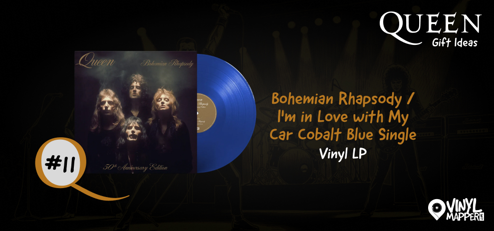Unique Gifts for Queen and Freddie Mercury Fans - Queen Gifts Ideas - Bohemian Rhapsody / I’m in Love with My Car – Cobalt Blue Single